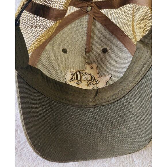 Armadillo Texas State Snapback Baseball Hat Cap Green Brown Western Cowboy Truck - Picture 4 of 7